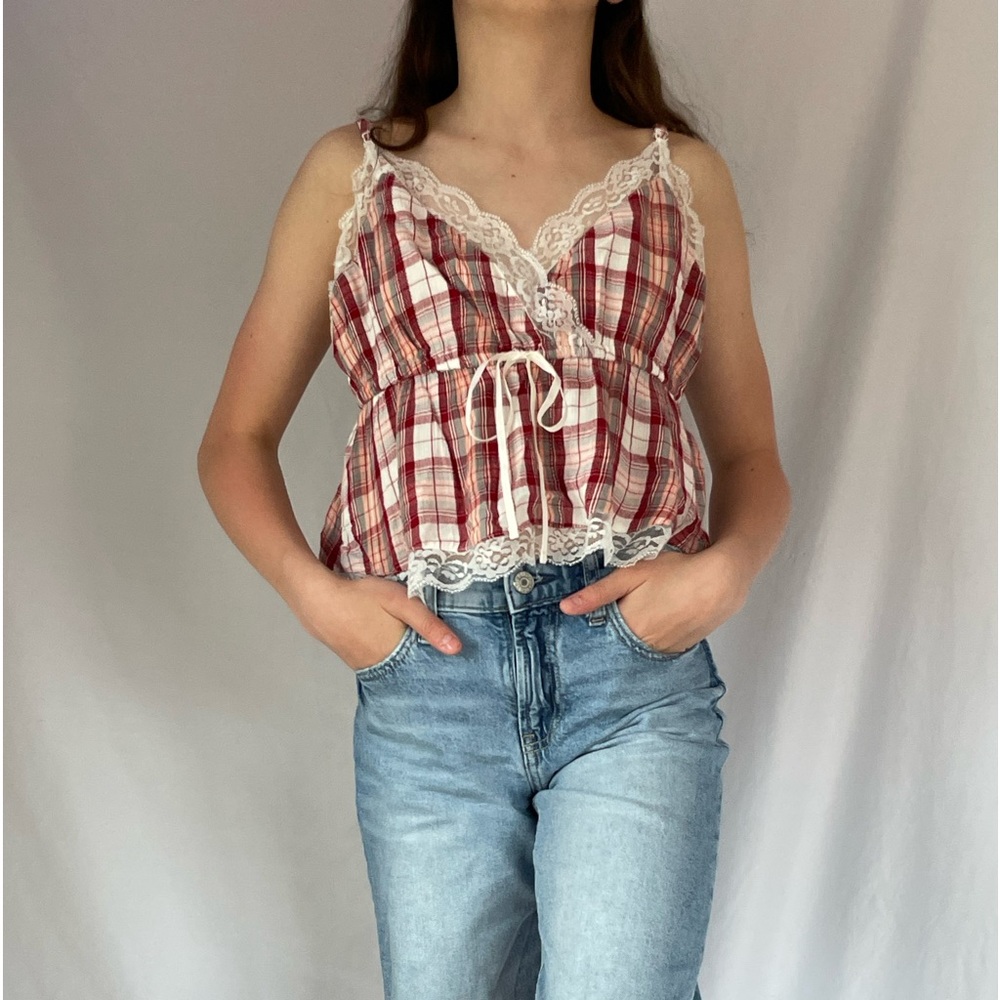 Cute Plaid Baby Top